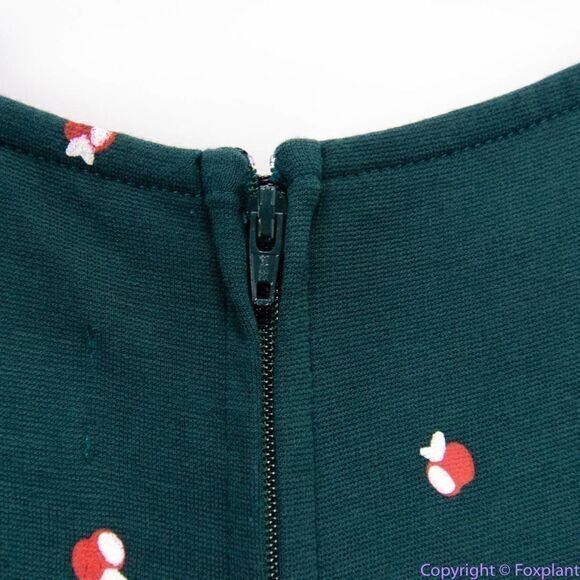 Unique Vintage X GB Green Apple Print Fit And Flare Dress, 0XL - Picture 14 of 16